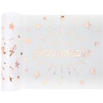 Chemin de table Anniversaire Etincelant Rose 30 cm Rouleau d