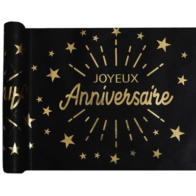 Chemin de table Anniversaire Etincelant Or 30 cm Rouleau de Chemin de table Anniversaire Etincelant Or 30 cm Rouleau de