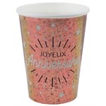 Gobelet Anniversaire Etincelant Rose Ø 7.8 x 9.7 cm  /  27cl S