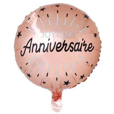 Ballon Alu Anniversaire Etincelant Rose Ø 45 cm Sachet d'1 p Ballon Alu Anniversaire Etincelant Rose Ø 45 cm Sachet d'1 p