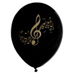 Ballon Disque d'or Noir Ø 23 cm Sachet de 8 pièces