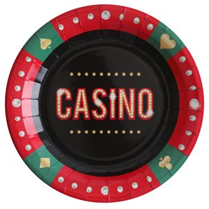 Assiette Casino Multicolore Ø 22.5 cm Sachet de 10 pièces