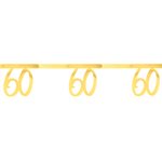 Banderole des âges métal or 60 ans 20 x 18 cm  /  250 cm Sache