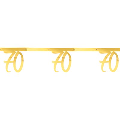 Banderole des âges métal or 70 ans 20 x 18 cm / 250 cm Sache Banderole des âges métal or 70 ans 20 x 18 cm / 250 cm Sache