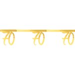 Banderole des âges métal or 70 ans 20 x 18 cm  /  250 cm Sache
