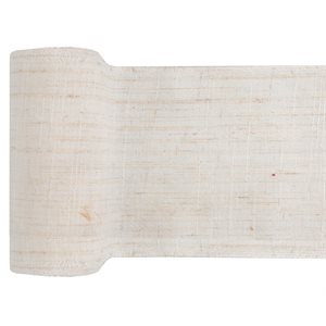 Chemin de table lin Blanc 13 cm Rouleau de 5 mètres
