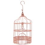 Petite tirelire cage métal Rose Ø 13 x 24 cm Sachet d'1 pièc