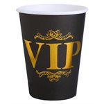 Gobelet VIP couronné Noir Ø 7.8 x 9.7 cm  /  27cl Sachet de 10