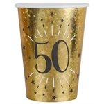 Gobelet Âge étincelant or 50 ans Ø 7.8 x 9.7 cm  /  27cl Sache