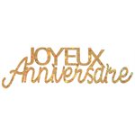 Lettres Anniversaire Etincelant Or 13.5 x 4.5 cm Sachet de 2