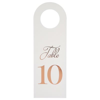 Marque table bouteille de 1 à 10 Rose 7 x 20.5 cm Sachet de Marque table bouteille de 1 à 10 Rose 7 x 20.5 cm Sachet de