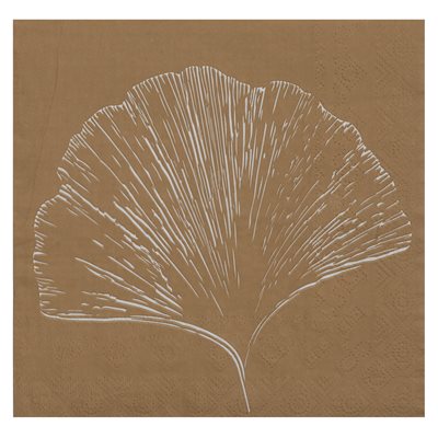 Serviette Feuillage naturel Naturel 16.5 x 16.5 cm Sachet de Serviette Feuillage naturel Naturel 16.5 x 16.5 cm Sachet de