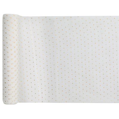 Chemin de table Plumetis Blanc 26 cm Rouleau de 3 mètres Chemin de table Plumetis Blanc 26 cm Rouleau de 3 mètres