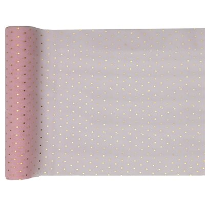 Chemin de table Plumetis Rose 26 cm Rouleau de 3 mètres Chemin de table Plumetis Rose 26 cm Rouleau de 3 mètres