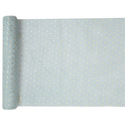 Chemin de table Plumetis Ciel 26 cm Rouleau de 3 mètres Chemin de table Plumetis Ciel 26 cm Rouleau de 3 mètres