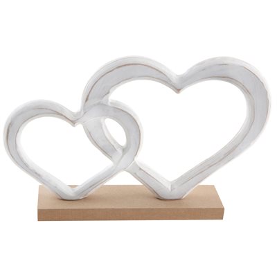 Décor coeurs blancs Blanc 22 x 4 x 15.5 cm La pièce Décor coeurs blancs Blanc 22 x 4 x 15.5 cm La pièce