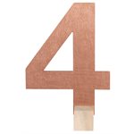 Marque table chiffre rose gold N°4 8 x 15 cm Sachet d'1 pièc