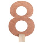 Marque table chiffre rose gold N°8 8 x 15 cm Sachet d'1 pièc