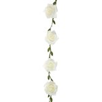 Guirlande de roses Blanc Ø 50 mm  /  120 cm La pièce