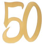 Grand confetti Âge métal or 50 ans 20 x 18 cm Sachet de 4 pi