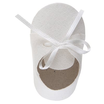 Chausson Blanc 8.5 x 4.5 x 3 cm Sachet de 4 pièces Chausson Blanc 8.5 x 4.5 x 3 cm Sachet de 4 pièces