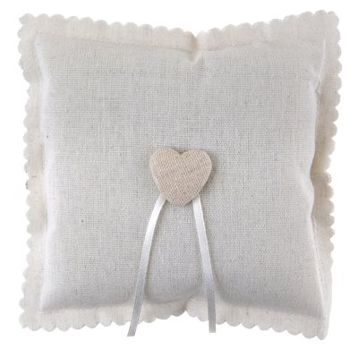 Coussin coeur Blanc 15 x 15 cm Sachet d'1 pièce Coussin coeur Blanc 15 x 15 cm Sachet d'1 pièce