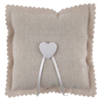 Coussin coeur Naturel 15 x 15 cm Sachet d'1 pièce Coussin coeur Naturel 15 x 15 cm Sachet d'1 pièce