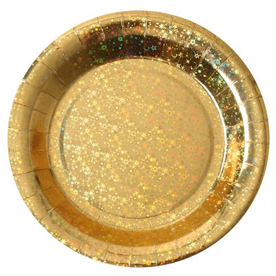Assiette étincelante Or Ø 22.5 cm Sachet de 10 pièces Assiette étincelante Or Ø 22.5 cm Sachet de 10 pièces