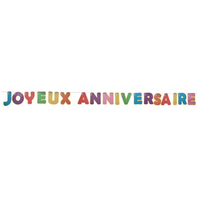 Banderole Anniversaire ballon métal Multicolore 20 x 10 cm / Banderole Anniversaire ballon métal Multicolore 20 x 10 cm /