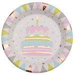 Assiette Anniversaire 1 An Multicolore Sachet de 10 pièces Ø