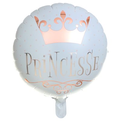 Ballon Alu Princesse Rose Ø 45 cm Sachet d'1 pièce