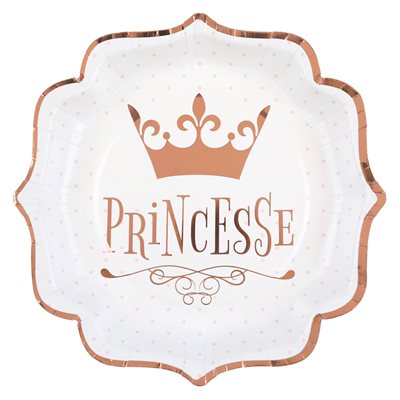 Assiette Princesse Rose 21 x 21 cm Sachet de 10 pièces Assiette Princesse Rose 21 x 21 cm Sachet de 10 pièces