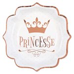 Assiette Princesse Rose 21 x 21 cm Sachet de 10 pièces