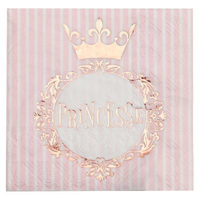 Serviette Princesse Rose 12.5 x 12.5 cm Sachet de 20 pièces Serviette Princesse Rose 12.5 x 12.5 cm Sachet de 20 pièces