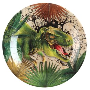 Assiette Dinosaure Multicolore Ø 22.5 cm Sachet de 10 pièces