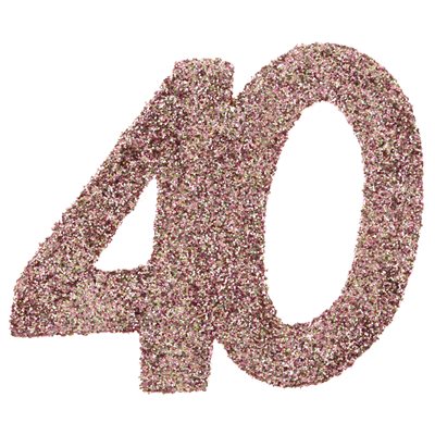 Déco à parsemer âges pailleté rose gold 40 ans 6 x 6 cm Sach Déco à parsemer âges pailleté rose gold 40 ans 6 x 6 cm Sach