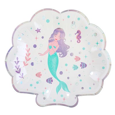 Assiette Sirène 22,7 x 21 cm Sachet de 10 pièces Assiette Sirène 22,7 x 21 cm Sachet de 10 pièces