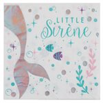 Serviette Sirène Irisé 33 x 33 cm Sachet de 20 pièces