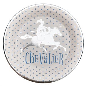 Assiette Chevalier Argent Ø 22.5 cm Sachet de 10 pièces