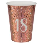 Gobelet Âge étincelant rose gold 18 ans Ø 7.8 x 9.7 cm  /  27c