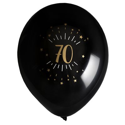 Ballon âge étincelant or 70 ans Ø 23 cm Sachet de 8 pièces Ballon âge étincelant or 70 ans Ø 23 cm Sachet de 8 pièces