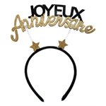 Serre tête Anniversaire Etincelant Or 21 x 25 cm Sachet d'1