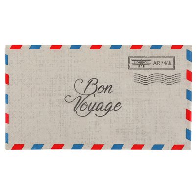 Serviette Bon voyage Multicolore 40 x 33 cm Sachet de 20 piè Serviette Bon voyage Multicolore 40 x 33 cm Sachet de 20 piè