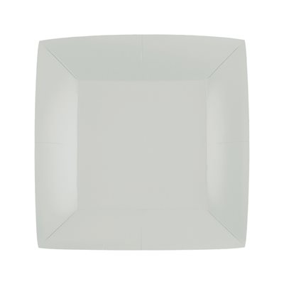 Petite assiette carrée Gris 18 x 18 cm Sachet de 10 pièces Petite assiette carrée Gris 18 x 18 cm Sachet de 10 pièces