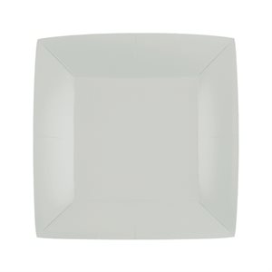 Petite assiette carrée Gris 18 x 18 cm Sachet de 10 pièces