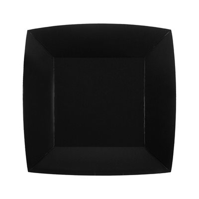 Petite assiette carrée Noir Sachet de 10 pièces 18 x 18 cm Petite assiette carrée Noir Sachet de 10 pièces 18 x 18 cm