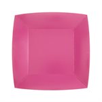 Petite assiette carrée Rose 18 x 18 cm Sachet de 10 pièces
