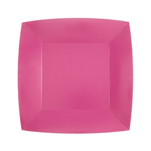 Petite assiette carrée Rose 18 x 18 cm Sachet de 10 pièces