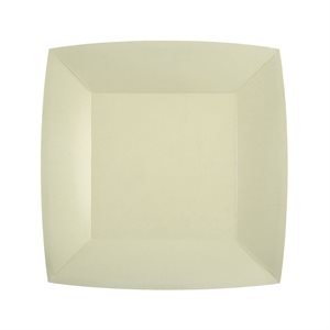 Petite assiette carrée Sable 18 x 18 cm Sachet de 10 pièces