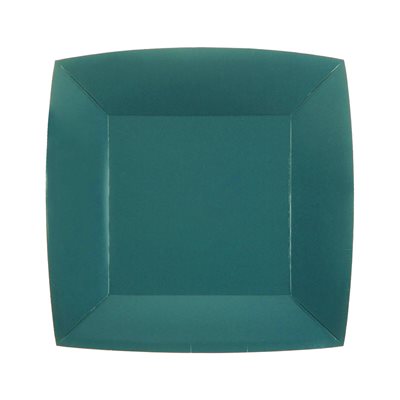 Petite assiette carrée Bleu canard Sachet de 10 pièces 18 x Petite assiette carrée Bleu canard Sachet de 10 pièces 18 x